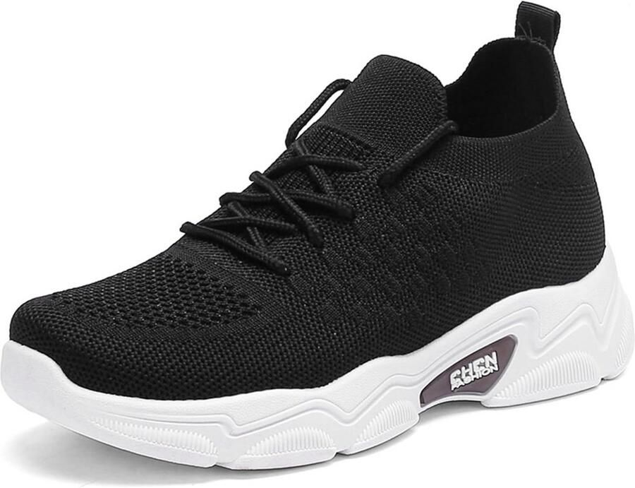 Ademende Sportschoenen Dames Lichtgewicht Veterschoenen voor Wandelen Fitness en Casual Gebruik