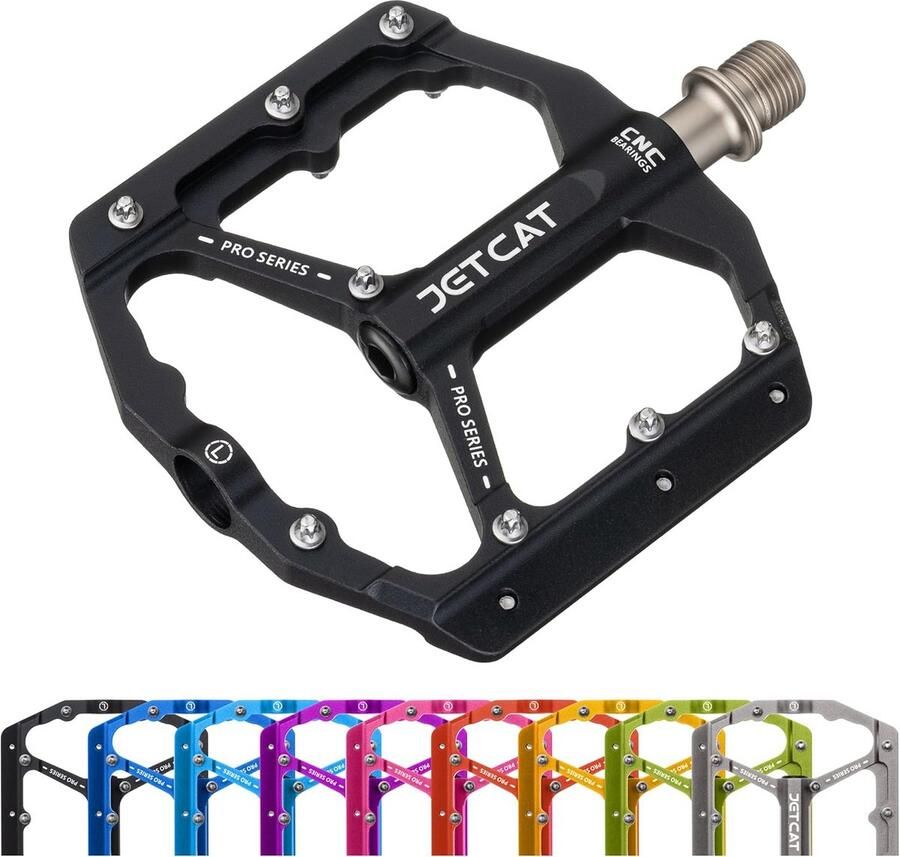 Lichtgewicht Mountainbike Pedalen Aluminium met Schroefdraad voor MTB Racefiets en BMX Zwart