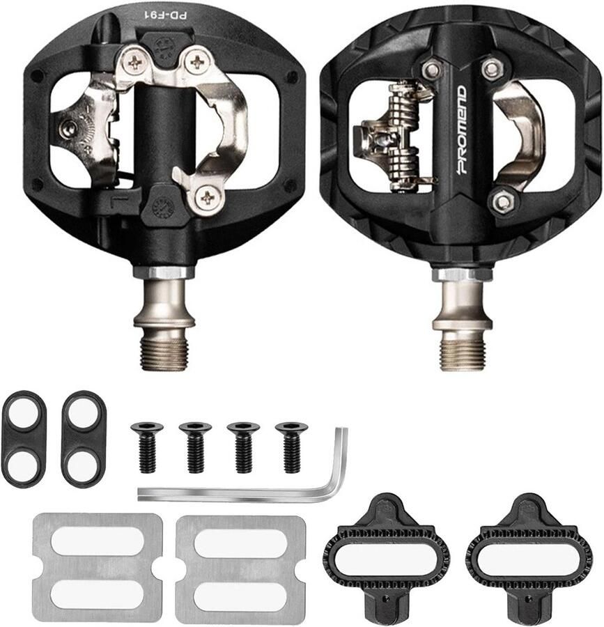 Lichtgewicht MTB Pedalen Dubbelzijdig Platform & SPD Compatibel voor Mountainbike en Racefiets