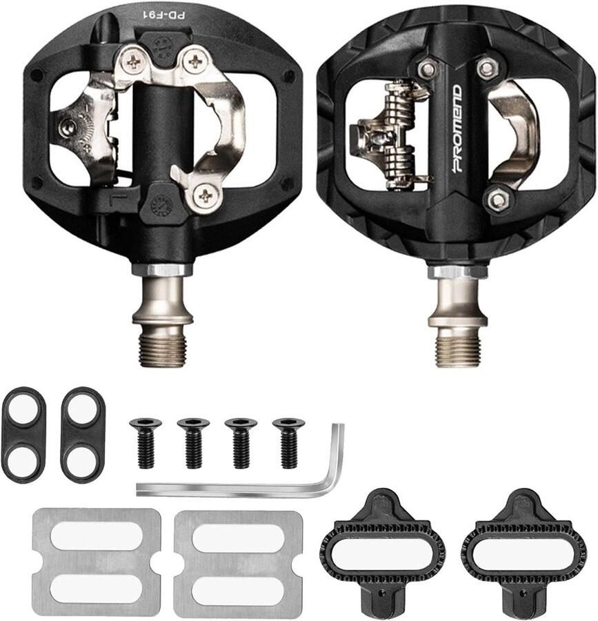 Lichtgewicht MTB Pedalen Dubbelzijdig Platform & SPD Compatibel voor Mountainbike en Racefiets