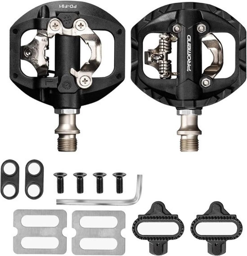 Lichtgewicht MTB Pedalen Dubbelzijdig Platform & SPD Compatibel voor Mountainbike en Racefiets