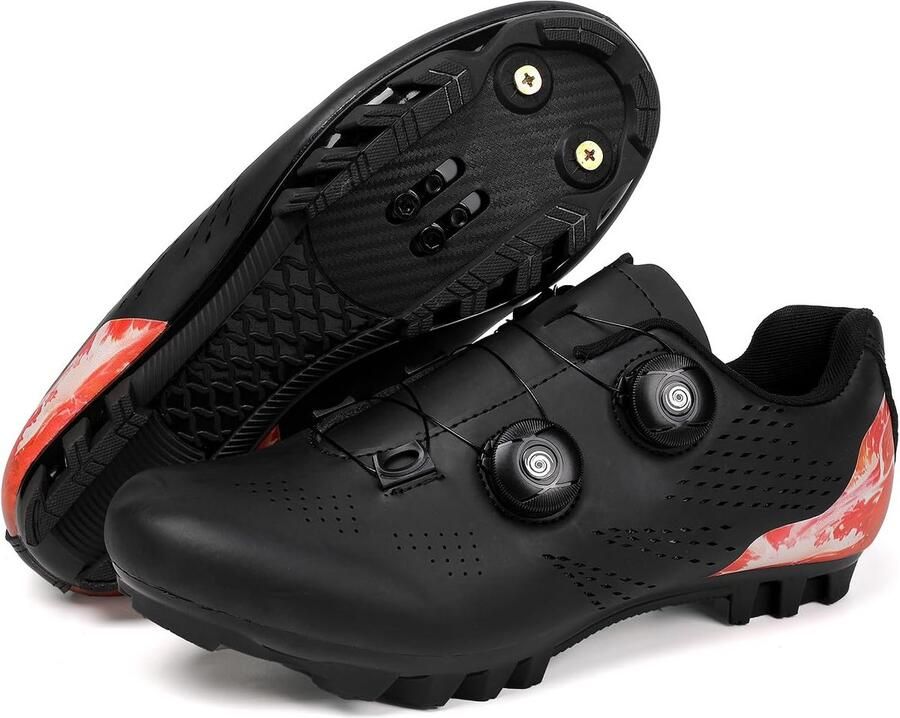 Lichtgewicht MTB Schoenen Universeel MTB Fiets schoenen met 2-gats SPD look Klemsysteem Antislip & Ade d