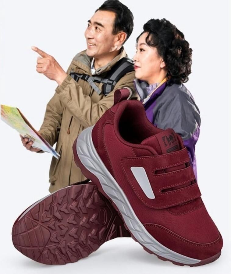 Lichtgewicht Orthopedische Schoenen Rood 36 EU Extra Brede Antislip Wandelschoenen Voor en