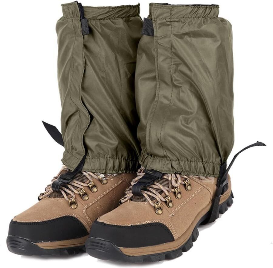 Lichtgewicht Waterdichte Enkel Gaiters Verstelbaar Geschikt voor Wandelschoenen en Alle Schoenen Praktische Buiten Beenbeschermers voor Mannen zandkleur