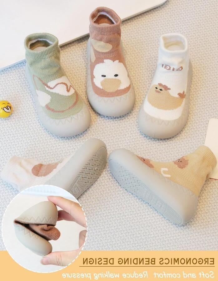 Lieve Baby Sokken met Antislip voor Peuters Comfortabele Binnen Sloffen met Schattige Cartoonpatronen voor en
