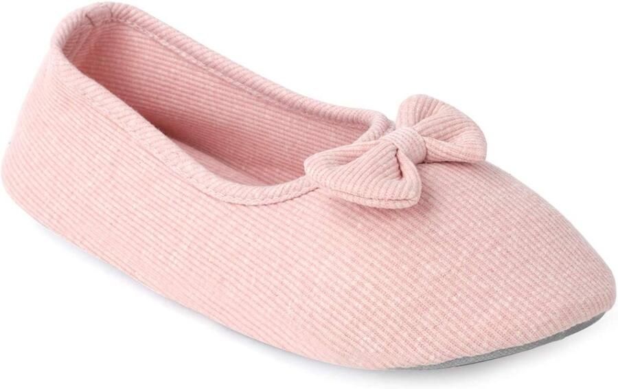 Lieve katoenen ballerina pantoffels voor dames en meisjes warme binnenslippers met strik voor herfst en winter