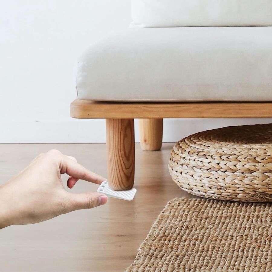 LIFE Set van 15 flexibele rubberen shangels voor nivelleren stapelbaar snijbaar antislip meubelniveau tafelwiggen voor ongelijke vloeren toilet stoel bed kast hoog