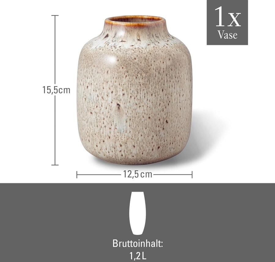 Like. by Villeroy & Boch Lave Home vaas Shoulder 12 5x12 5x beige