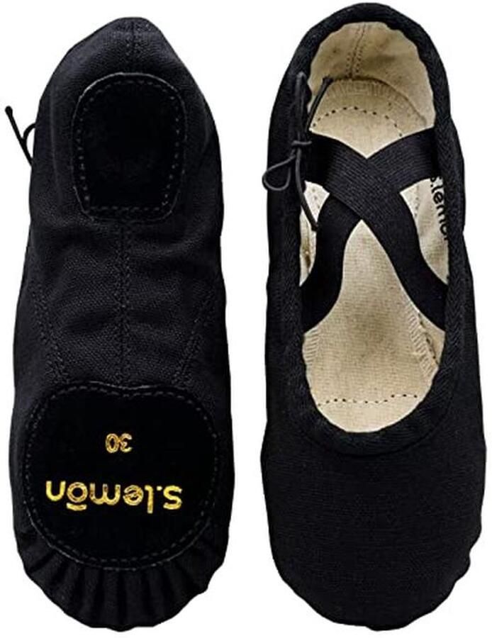 Linnen Balletschoenen voor en nen Dansschoenen met Suède Zool voor Kinderen en Volwassenen