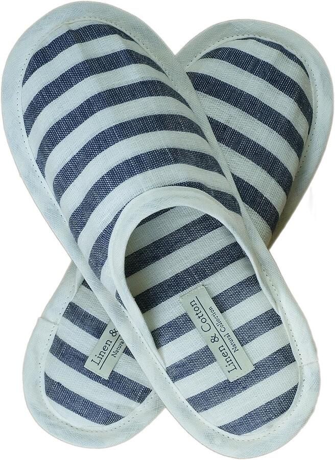 Linnen & Katoen Zachte Lichte Huis Slippers Pantoffels voor en Ade d Binnen Schoenen
