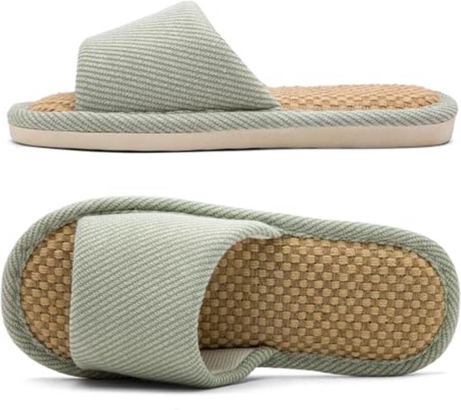 Linnen Pantoffels voor Binnen Stille en Comfortabele Instapschoenen voor nen en