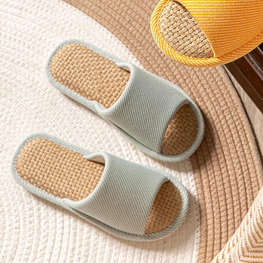 Linnen pantoffels voor binnenshuis Ademend en comfortabel