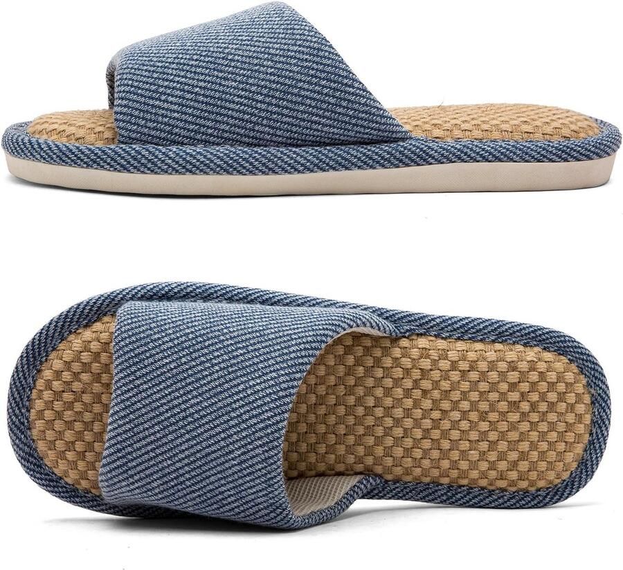 Linnen Stoffen Pantoffels Binnen Huisschoenen Alle Seizoenen Comfort Antislip Zonder Vloerschade Unisex Maten Verkrijgbaar