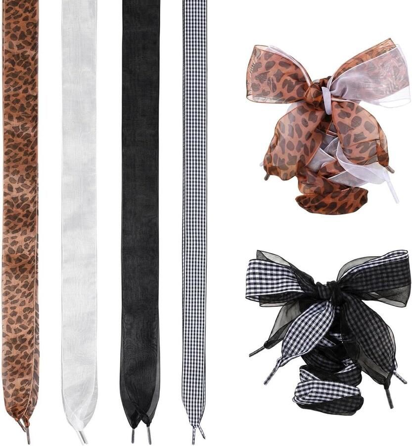 Lint Schoenveters Geruite Veters Schoenen Personaliseren 4 Paar Set 20 x
