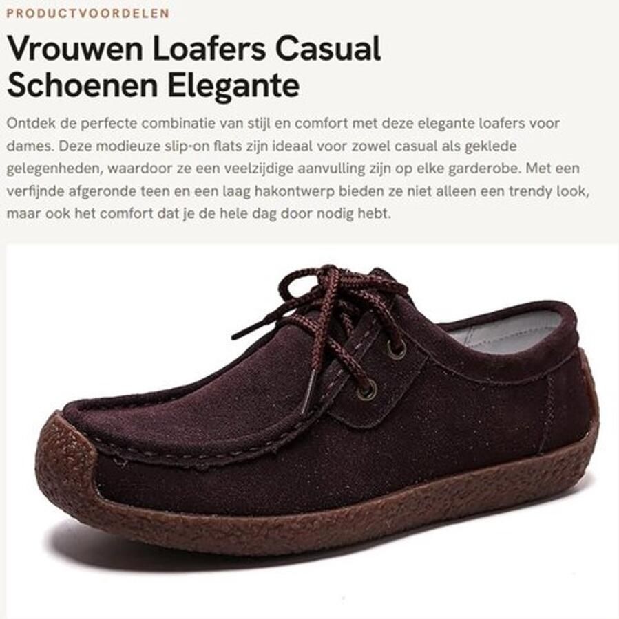 Loafers Dames Comfort Mocassins Slip-on Casual Lage Hak Gekleed