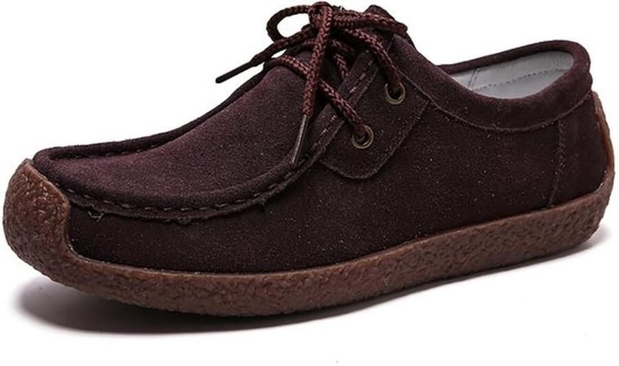 Loafers Dames Comfort Mocassins Slip-on Casual Lage Hak Gekleed