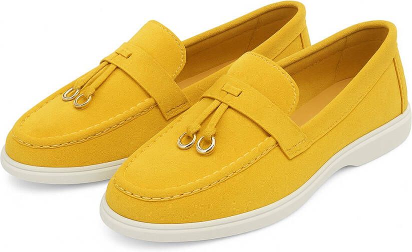 Loafers Dames schoenen Loafers yacht Instappers Dames Geel