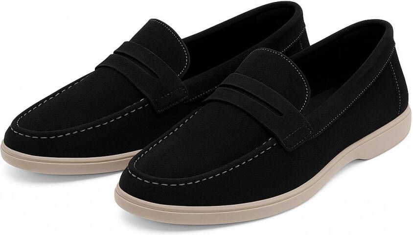 Bij Avoir Dames Loafers Dames schoenen Loafers yacht Instappers Dames Zwart