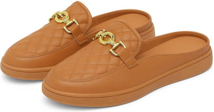 Loafers Dames Slippers Dames schoenen Loafers yacht Instappers Dames Camel