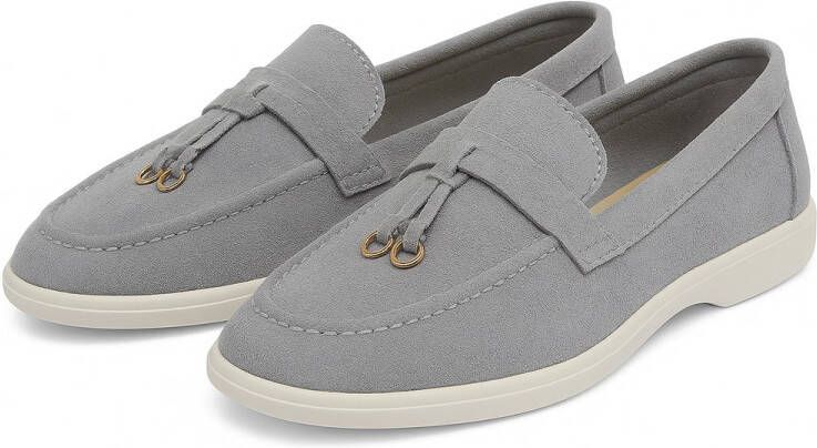 Bij Avoir Loafers Dames Slippers Dames schoenen Loafers yacht Instappers Dames Grijs