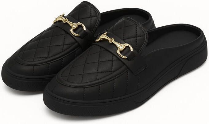 Bij Avoir Loafers Dames Slippers Dames schoenen Loafers yacht Instappers Dames Zwart