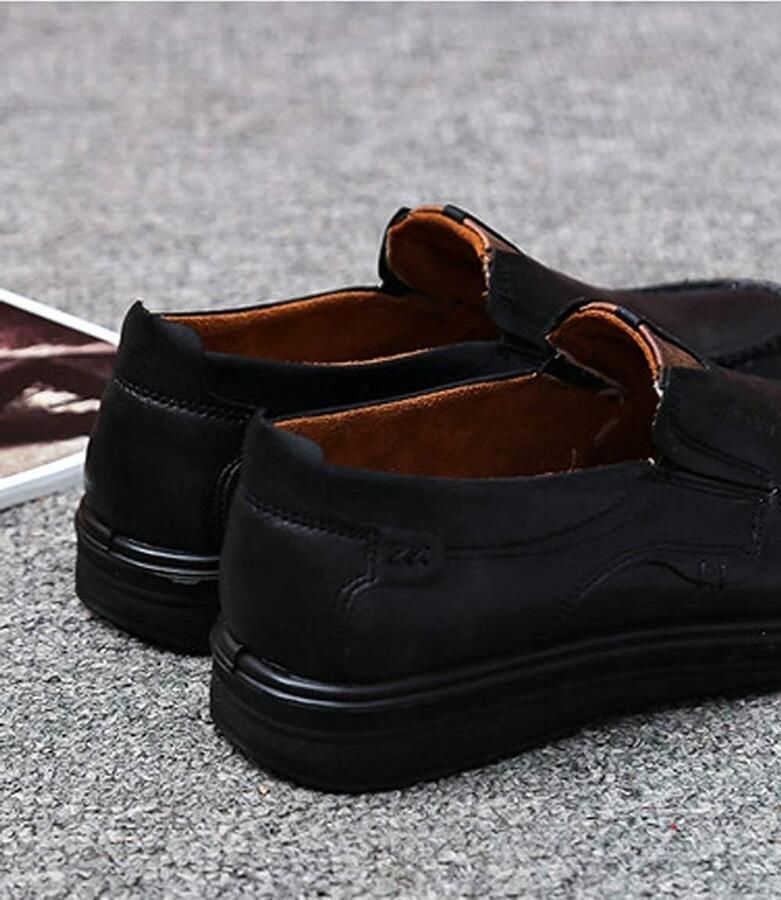 Loafers Heren Leren Rijden Schoenen Moccasin Schoenen Gemaakt van Zacht Leer Comfort Business Slippers Ademend Zacht Handgemaakte