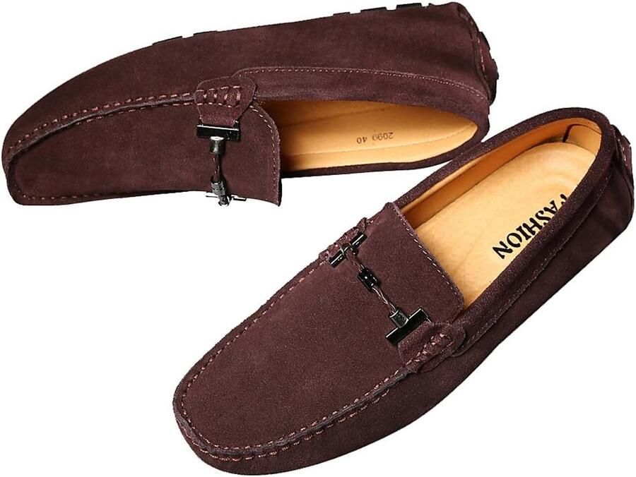 Loafers met Gesp Comfort Suède Rijschoenen Stijlvol Mocassin Slippers