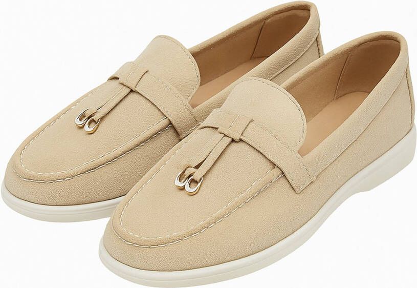 Bij Avoir Loafers Dames Slippers Dames schoenen Loafers yacht Instappers Dames Khaki