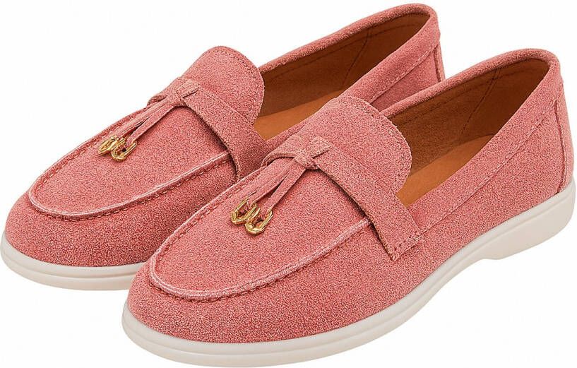 Bij Avoir Loafers Dames Slippers Dames schoenen Loafers yacht Instappers Dames Roze