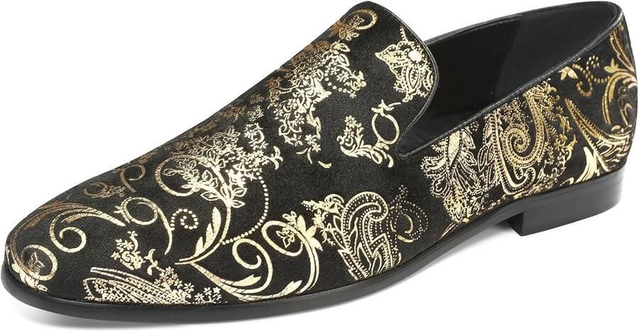 Loafers voor heren in kunstleer met bloemenprint Perfect voor bruiloften en formele evenementen
