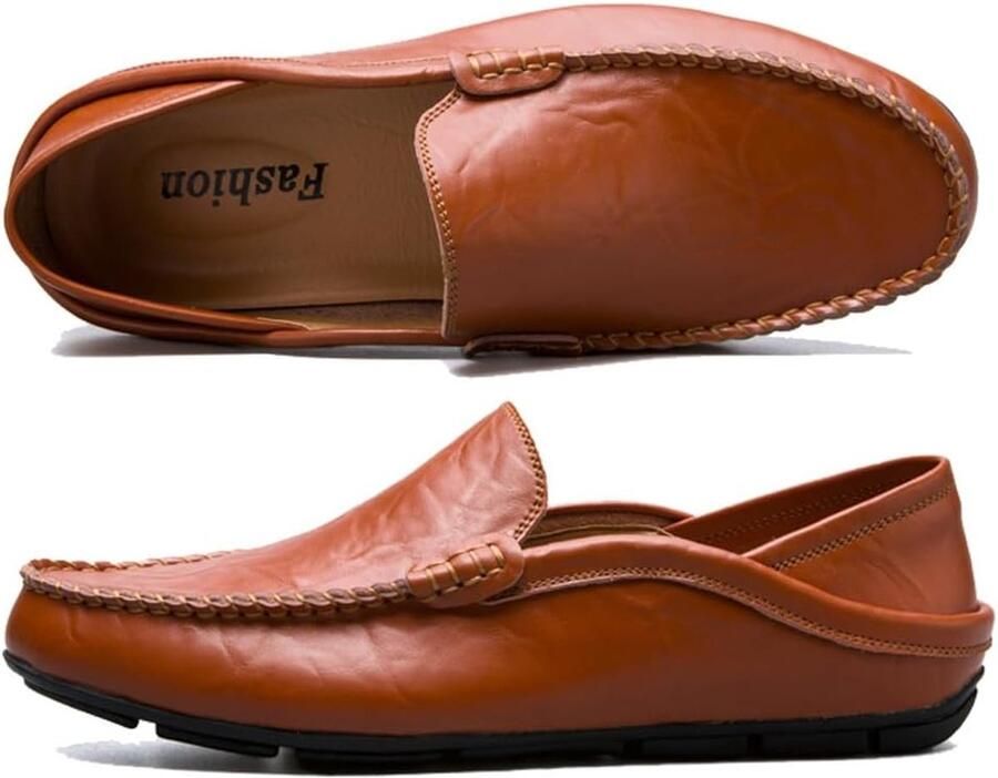 Loafers voor heren leer slip-on Penny Loafers licht comfortabel platte rijschoenen vrijetijdsschoenen