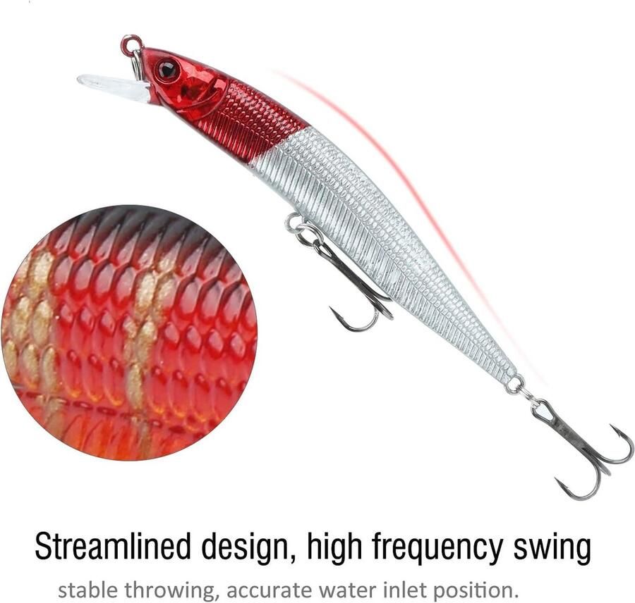 Lokken Aas 5 stks Minnow Crank Aas Swimbait Visaas Zinkende Lokken