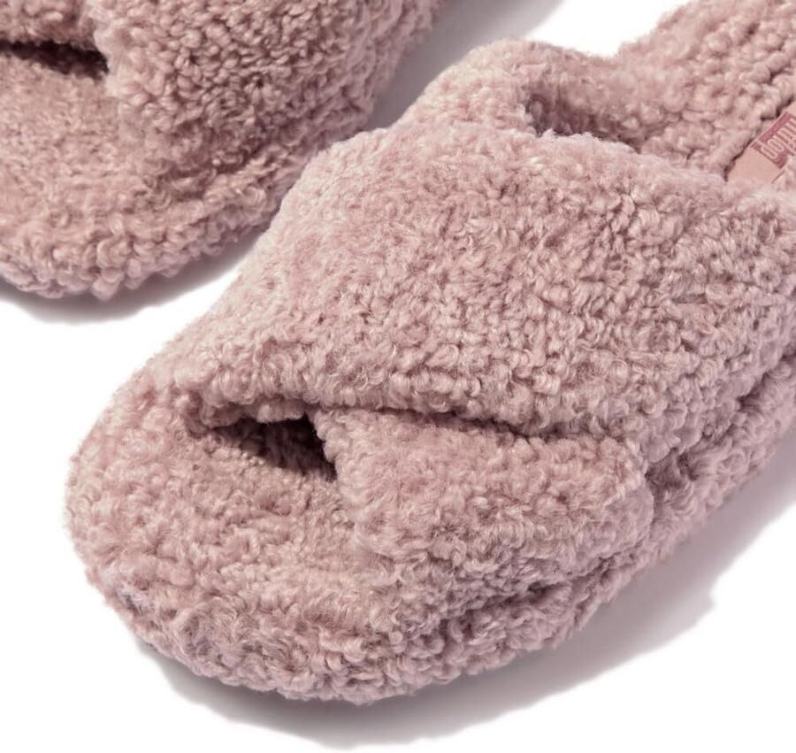 Luxe Gewatteerde Teddy Kruisslippers voor Dames Comfortabele Zomer Sandaal