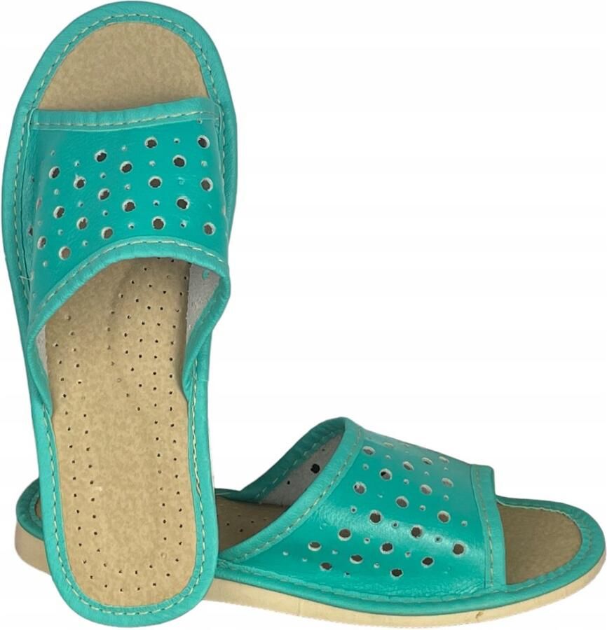 Luxe Groene Pantoffels Dames Comfortabele Binnenschoenen