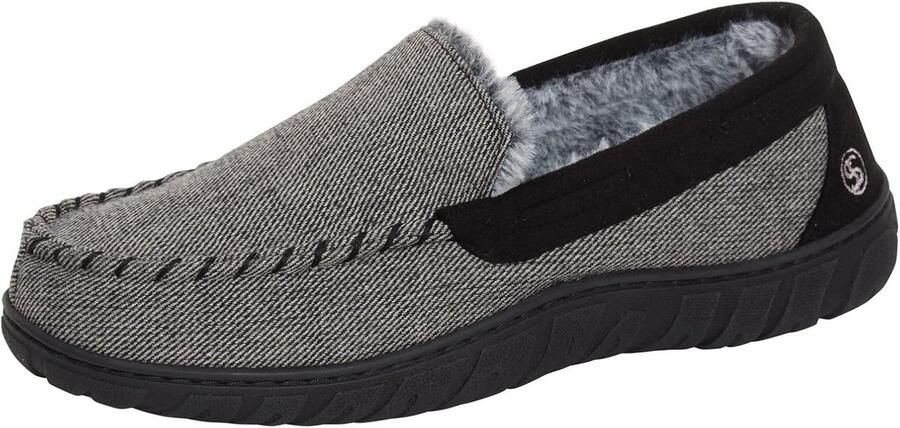 Luxe Heren Mocassin Pantoffels met Memory Foam voor Binnen en Buiten