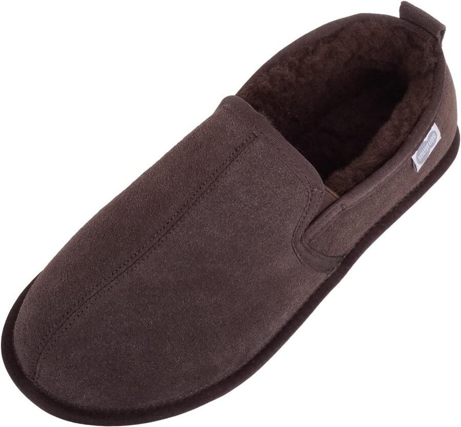 Luxe Heren Pantoffels van Echt Schapenvacht met Suède Zool