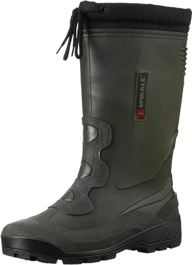 Luxe Heren Rubberlaarzen Warm Gevoerd & Waterdicht Olijfgroen