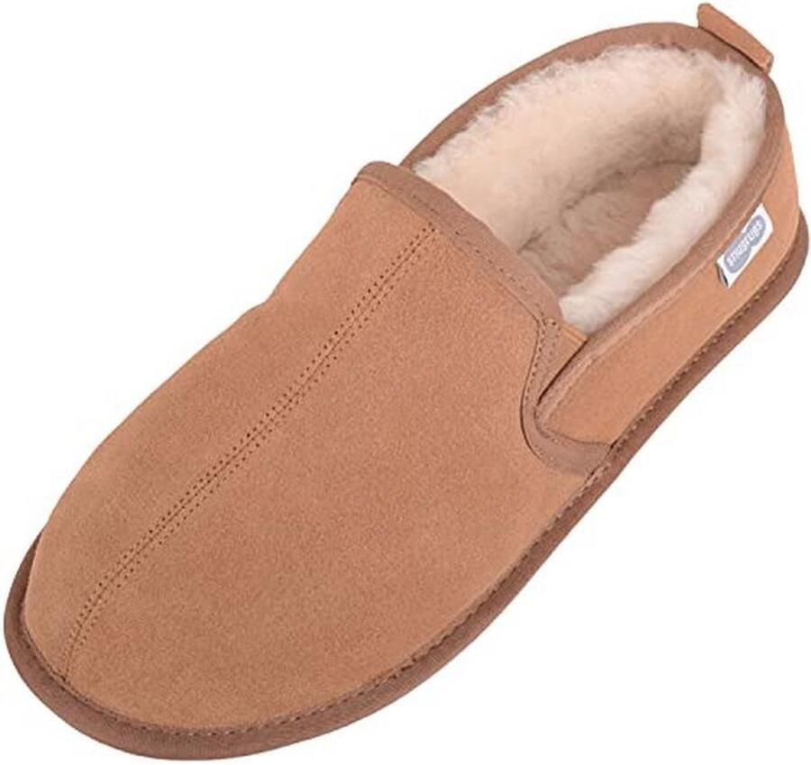 Luxe Heren Slippers van Schapenvacht met Suède Zool