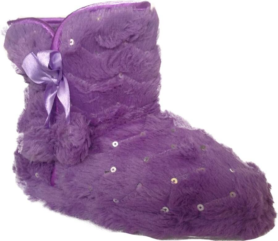 Luxe Pantoffels Dames 36 37 Paars met Pailletten en Pompon