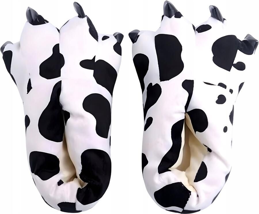 Luxe Pluche Koe Pantoffels Maat L (40-46) Warm & Comfortabel