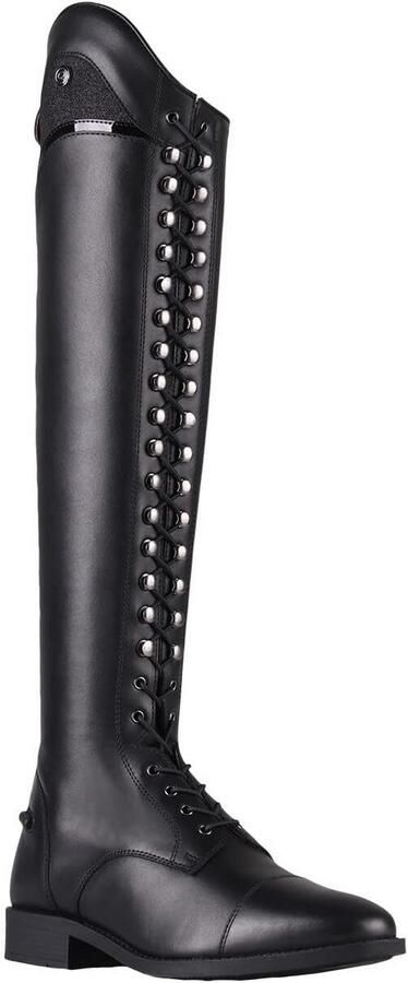 Luxe Rijlaarzen met Patentleer en Glitter Hoog Model