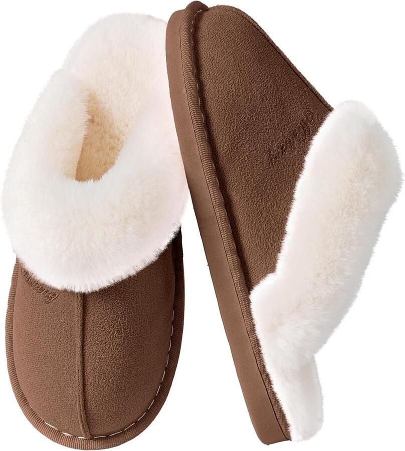 Luxe Traagschuim Pantoffels Dames Warme Antislip Huissloffen