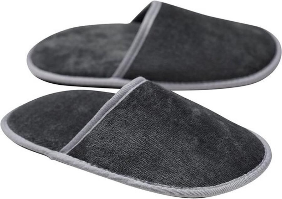 Luxe Velours Badstof Slippers 100% Biologisch Katoen Unisex Hotel