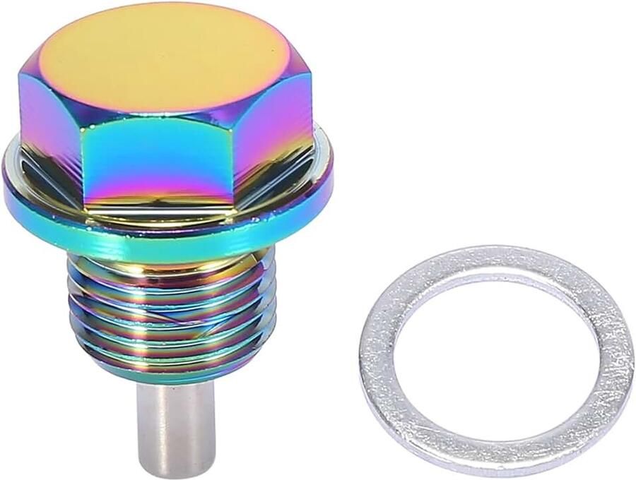 M16 x 1 5 veelkleurige magnetische olie-afvoerschroef moer schroefbout met afdichtingen voor universele auto 1 set