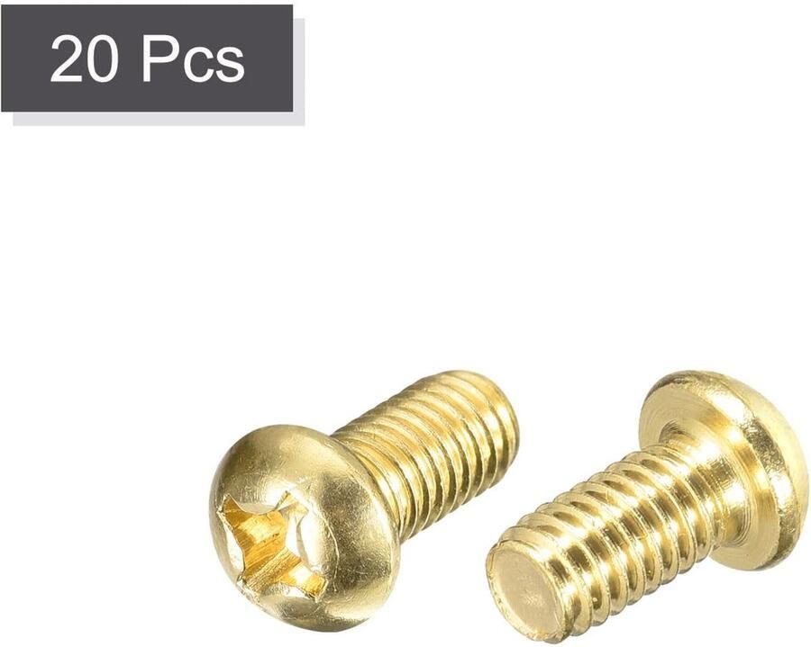 Machineschroeven van messing M6 x 10 mm kruiskop Phillips bevestigingsschroeven voor meubels kantooruitrusting elektronica stuks