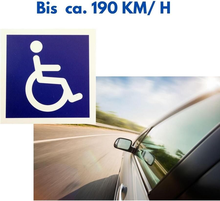 Magneetbord Rolstoel Magneetfolie voor het vervoer van mensen met een handicap Tot 190 km u Hoge hechtingskracht UV- en weerbestendig (Blauw 10x 2 stuks)
