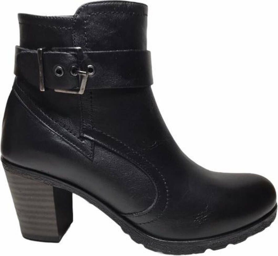 Merkloos Sans marque manlisa gesp 7.5 cm haklaarsje W232 7673 zwart