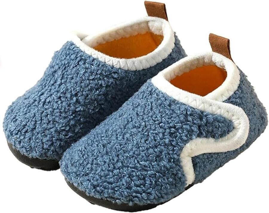 nen en pluisslippers Warme slippers Anti-slip Binnenkleding Lichte zachte slippers Stepschoenen Comfortabele wolen laarzen 30-31 yards lichtblauw