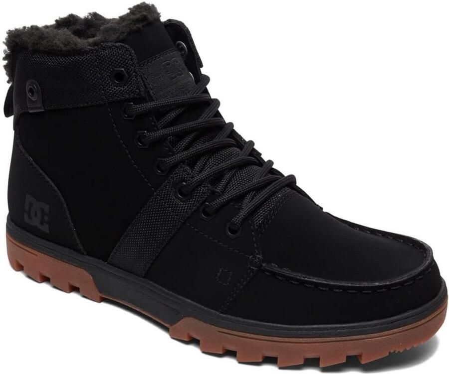 Mannen Leren Woodland Boots met Warme Sherpa Voering
