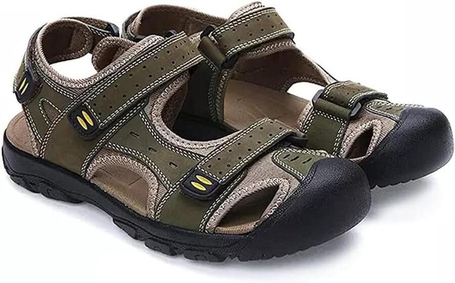 Mannen Sandalen Sport Wandelschoenen Outdoor Activiteiten Anti-Collision Neus Verstelbaar Bruin